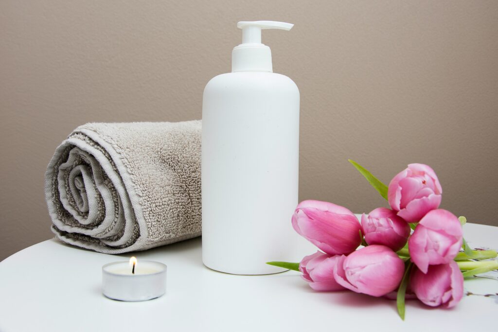 Spa Wellness - Towel, Oil and Flowers